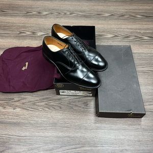 Vibe Men's Black Leather Dress Shoes